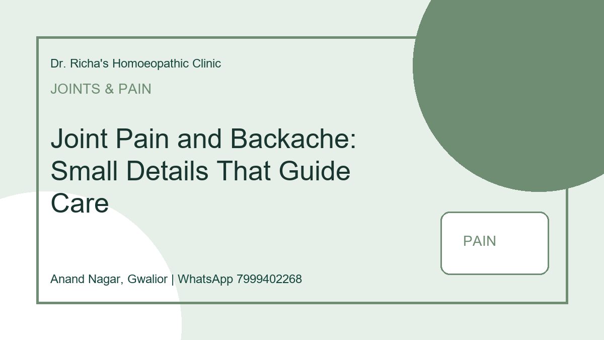 Joint Pain and Backache: Small Details That Guide Care blog image